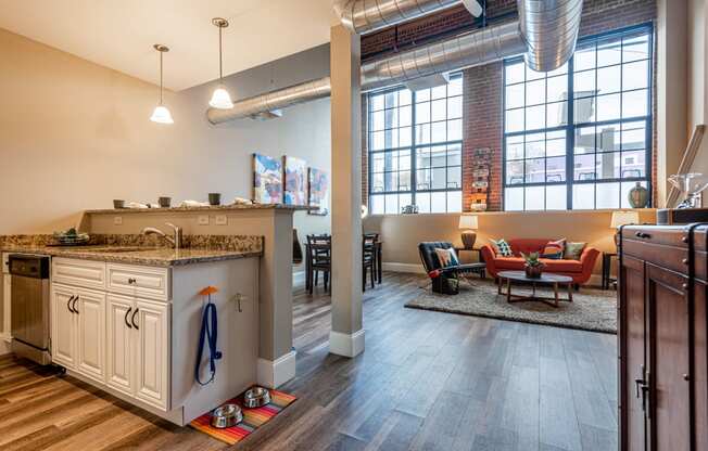 Kitchen and Seating Area