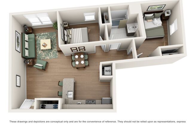 2 beds, 1 bath, 904 sqft, $2,895, Unit 414