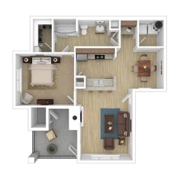 1 bed, 1 bath, 751 sqft, $1,312