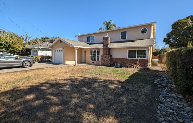 Update two-story Concord home with Central AC & Heat, Fireplace, large yard