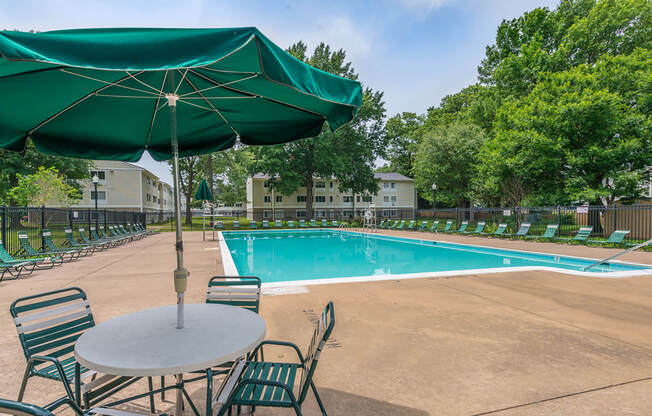 Outdoor swimming pool at Leesburg Apartments in Leesburg VA