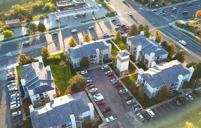 An ariel view of Horizon at Horizon East Apartments