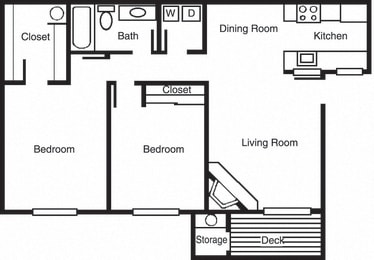 2 beds, 1 bath, 843 sqft, $2,545