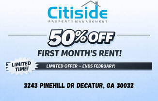 3-bedroom, 1.5-bath in Decatur! ***Get 50% Off Your First Month! Limited Time – Ends February!***