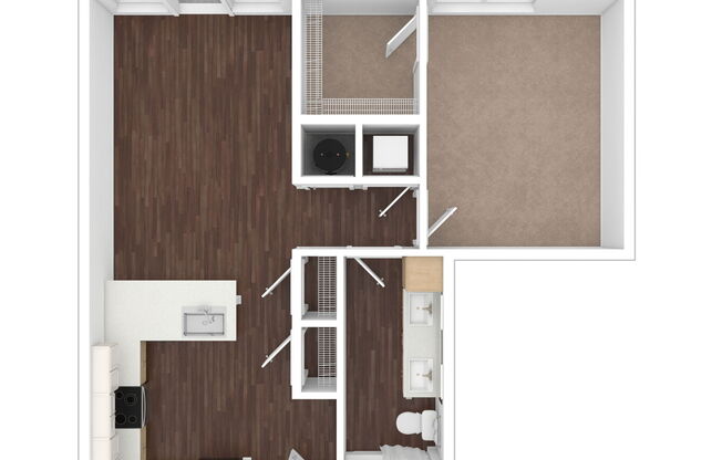 1 bed, 1 bath, 734 sqft, $1,490