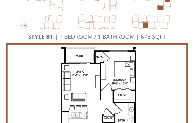 1 bed, 1 bath, 676 sqft, $1,390, Unit 914-318