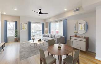 Alpine Landing Townhomes in Garden City, Idaho Model Living Room