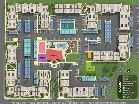 Property Map at Rivulet Apartments, American Fork