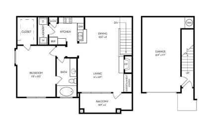 1 bed, 1 bath, 896 sqft, $1,682