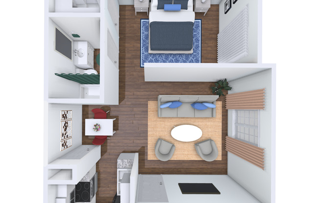 Studio, 1 bath, 517 sqft, $879, Unit 1516