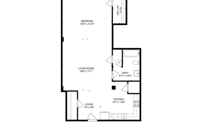 1 bed, 1 bath, 895 sqft, $1,395, Unit 206