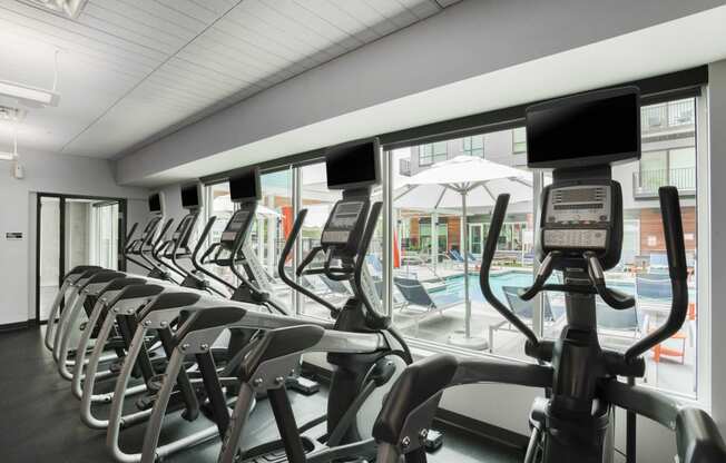 Multiple Elliptical Machines In The Fitness Center