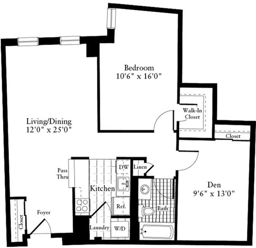 1 bed, 1 bath, 982 sqft, $2,945, Unit 0529