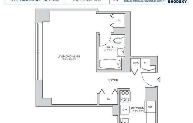 Studio, 1 bath, $4,000, Unit P14B