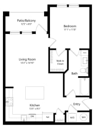 1 bed, 1 bath, 782 sqft, $1,671