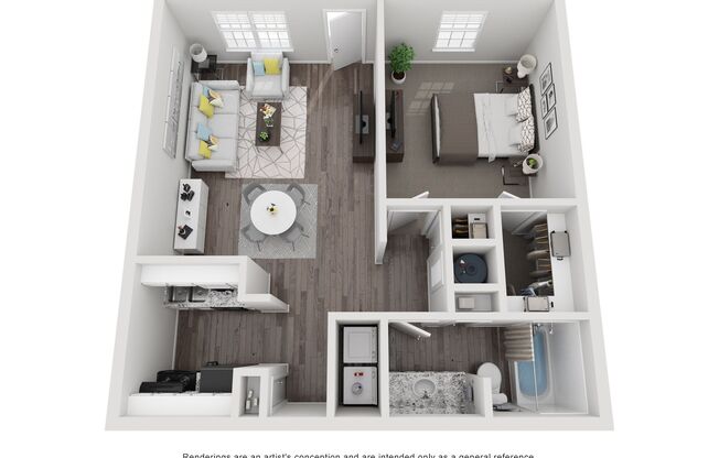1 bed, 1 bath, 625 sqft, $900