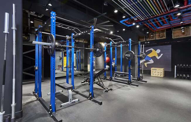 24 hour fully equipped fitness center and workout studio