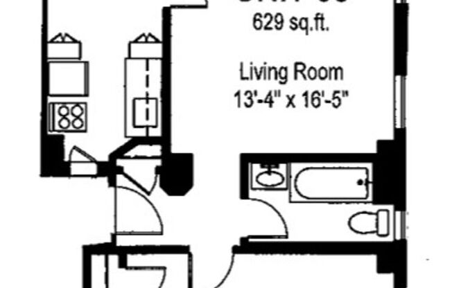 1 bed, 1 bath, 617 sqft, $1,850, Unit Wellington 908