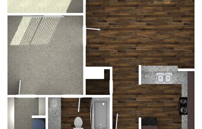 1 bed, 1 bath, 544 sqft, $1,075