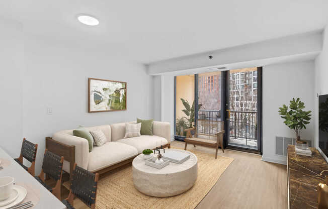 Living Room with Hard Surface Flooring