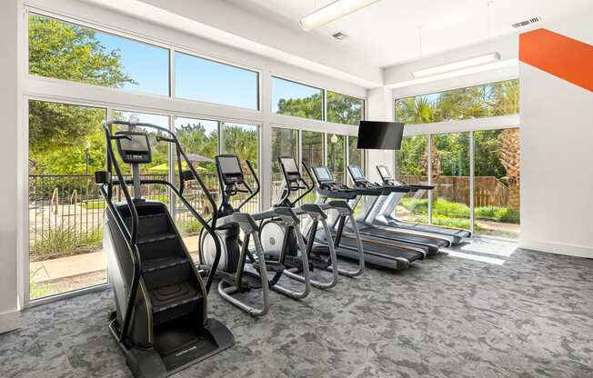 the gym at the preserve apartments