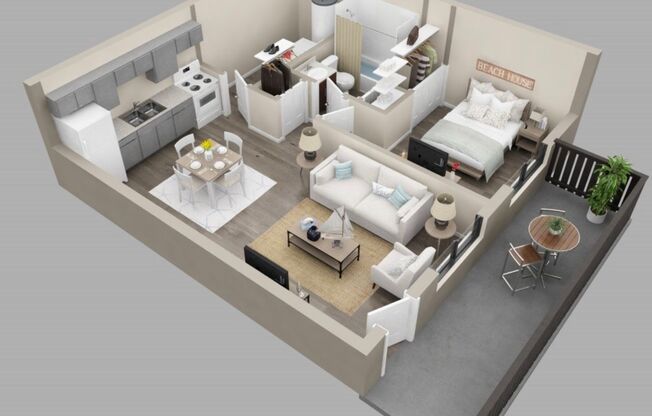 1 bed, 1 bath, 600 sqft, $1,139, Unit 0202