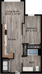 1 bed, 1 bath, 659 sqft, $1,902