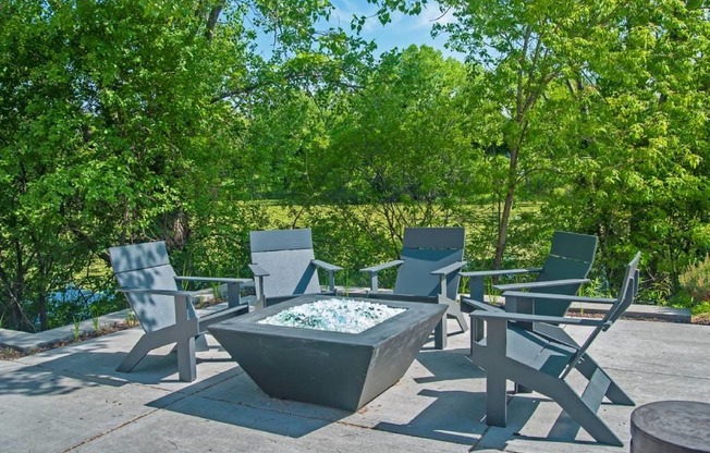 Fire pit at Aspenwood Apartments, MN, 55123