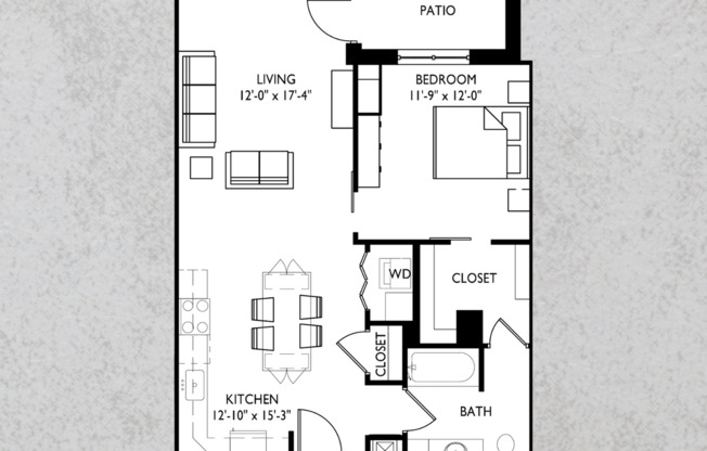 1 bed, 1 bath, 790 sqft, $1,750, Unit 106