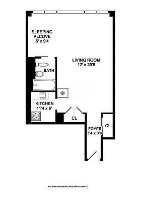 1 bed, 1 bath, 550 sqft, $3,200, Unit 11A