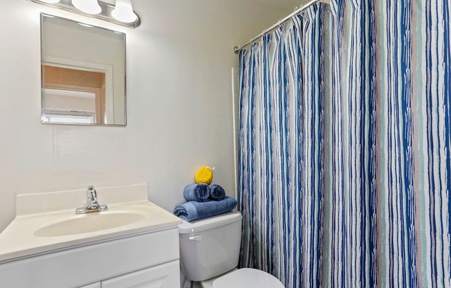 Renovated Bathrooms With Quartz Counters at The Fields of Alexandria, Virginia