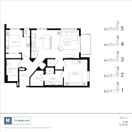 2 beds, 2 baths, 1,105 sqft, $2,275
