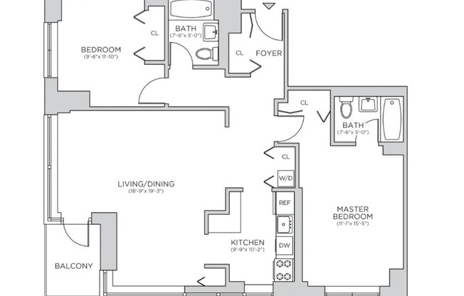 2 beds, 2 baths, $6,000, Unit P27A