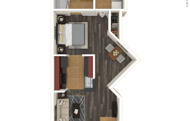 Studio, 1 bath, 505 sqft, $1,460