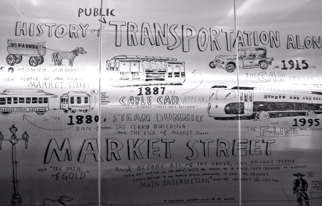 Get to know the history of Market Street on this feature wall