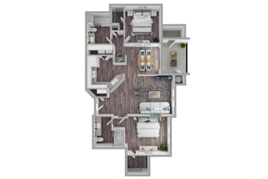 2 beds, 2 baths, 1,034 sqft, $3,368