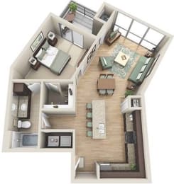 1 bed, 1 bath, 824 sqft, $2,030