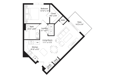 1 bed, 1 bath, 813 sqft, $1,560