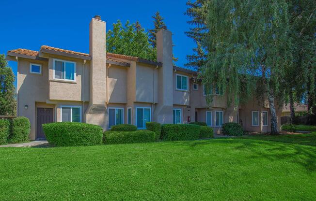a large lawn in front of a house