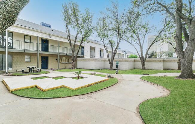 a large lawn in front of a house