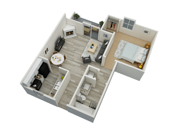 1 bed, 1 bath, 630 sqft, $1,104