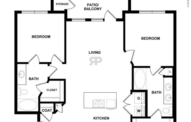 2 beds, 2 baths, 1,018 sqft, $1,514