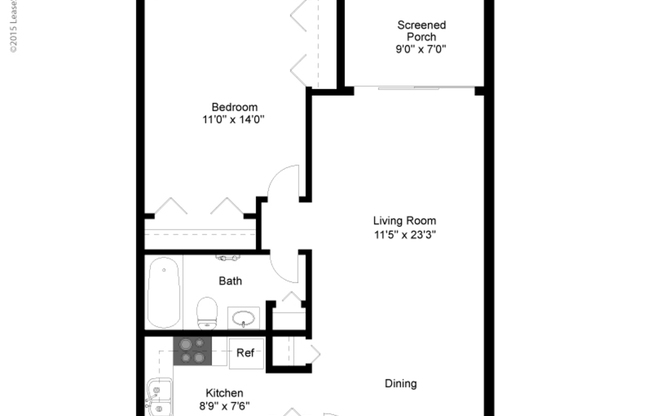 1 bed, 1 bath, 750 sqft, $1,405