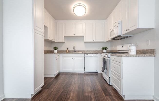 Designer Kitchens with Granite Countertops at Park Apartments, California