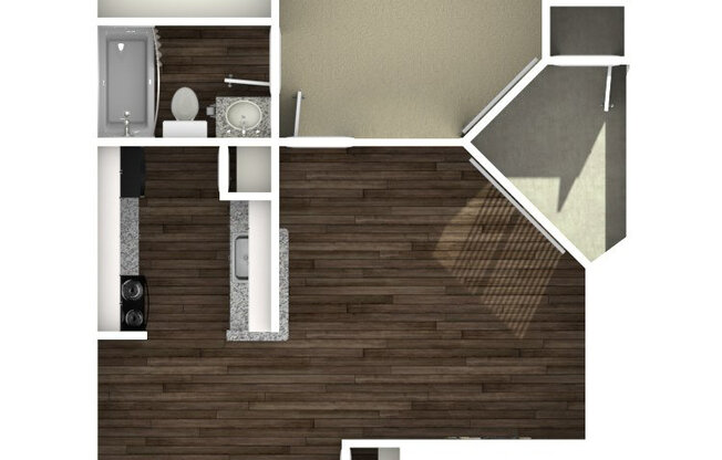 1 bed, 1 bath, 540 sqft, $999