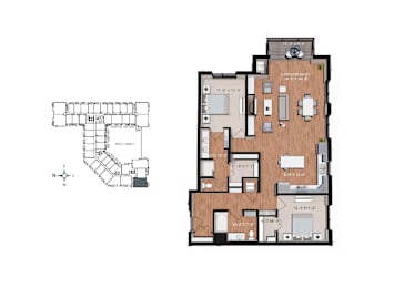 2 beds, 2 baths, 1,441 sqft, $2,785