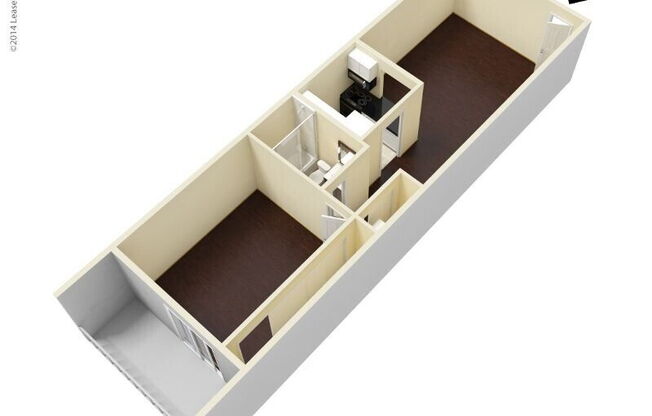 1 bed, 1 bath, 605 sqft, $895