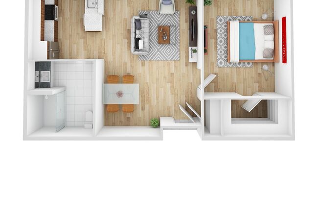 1 bed, 1 bath, 695 sqft, $1,595, Unit 126-314