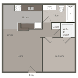 1 bed, 1 bath, 540 sqft, $971