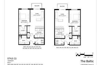 1 bed, 1 bath, 822 sqft, $1,360, Unit 203